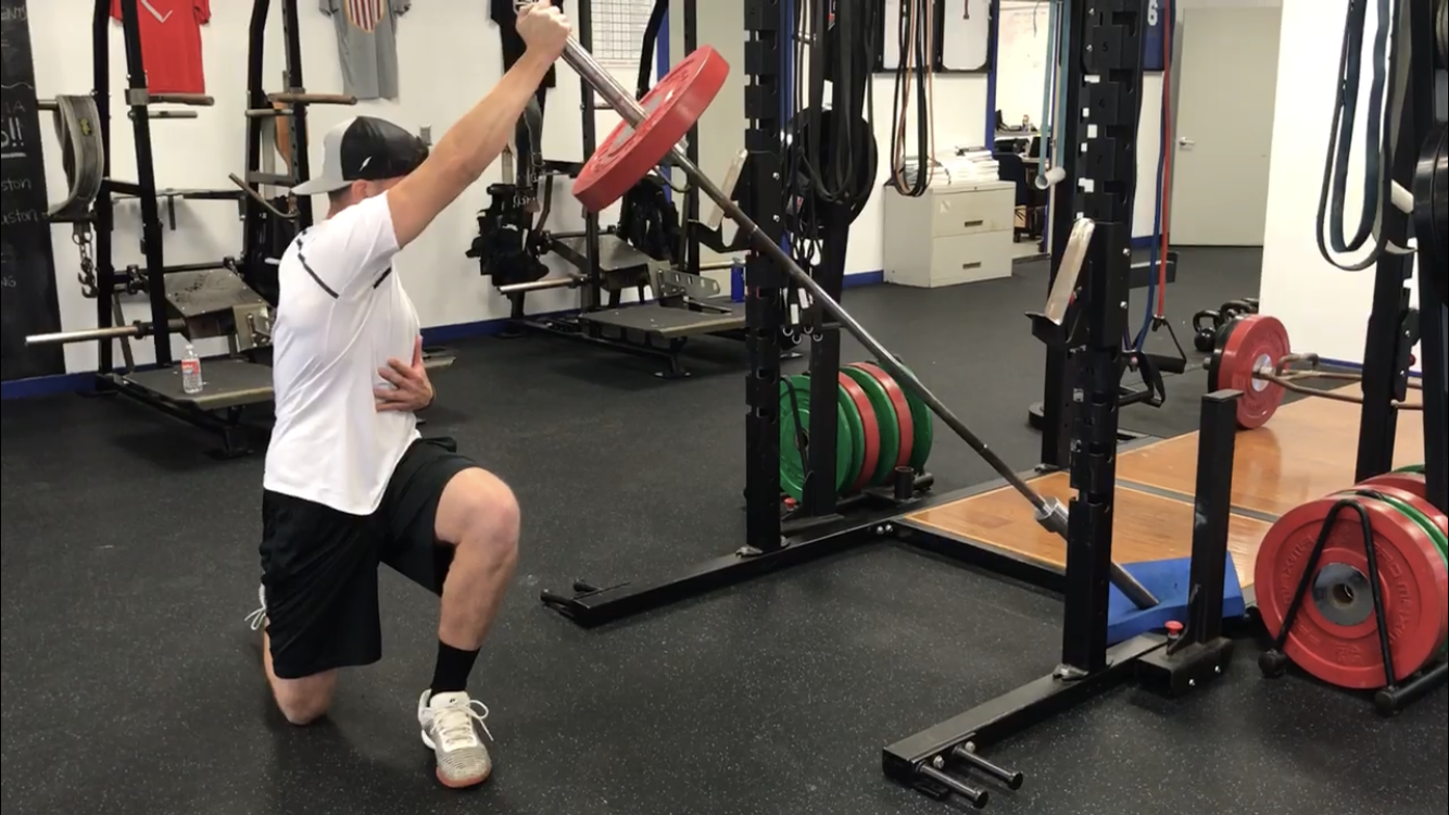In-Season Restoration Series: Half-Kneeling Counter-Rotational Landmine Press