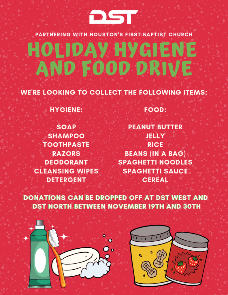 Houston Holiday Hygiene and Food Drive