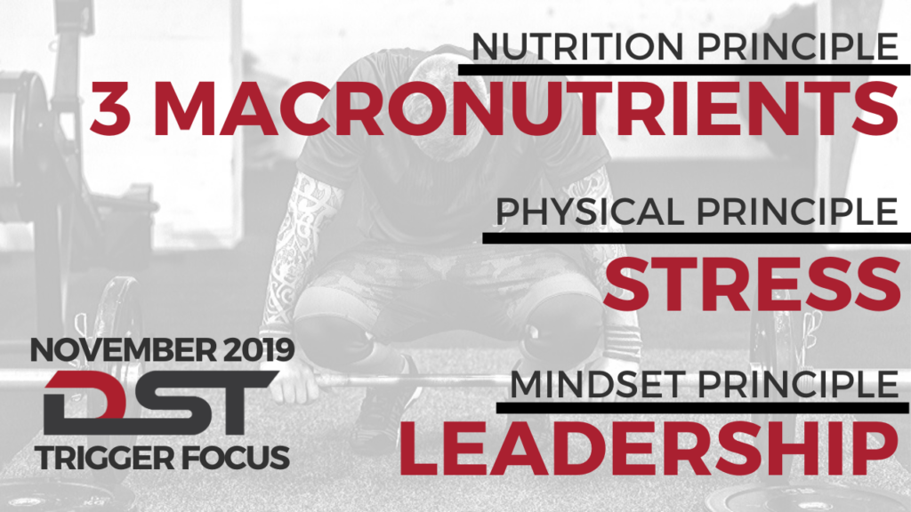 3 macronutrients, stress, leadership